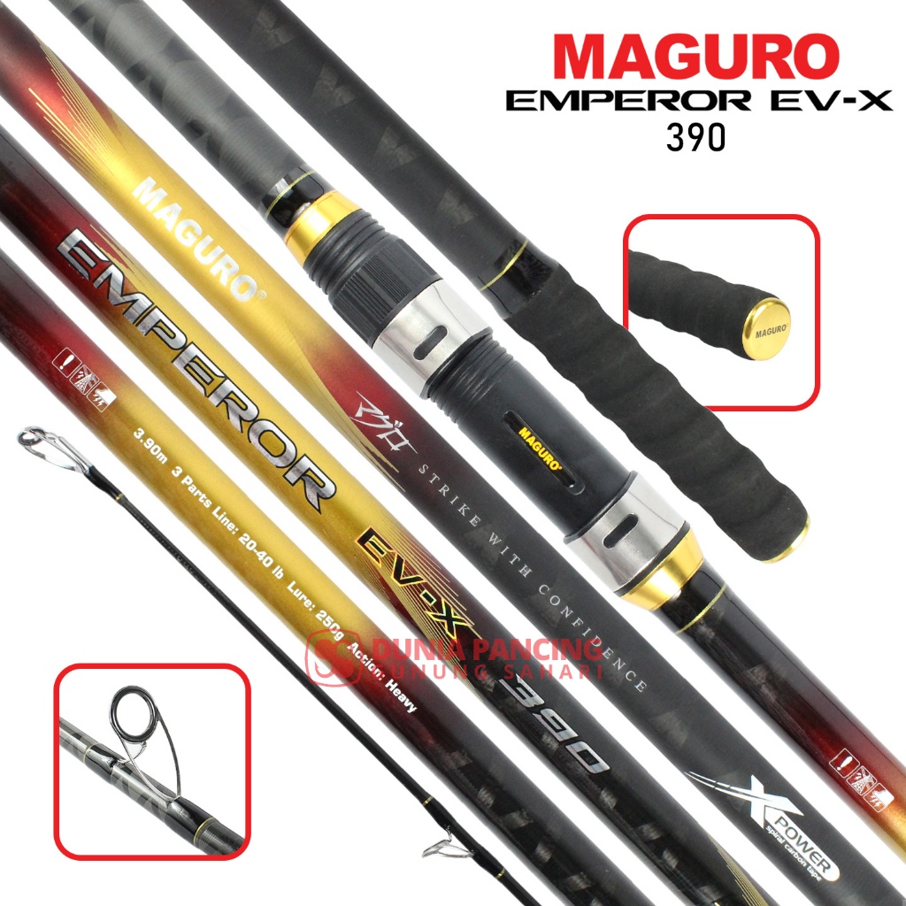 Joran Spinning Surf / Pasirang Maguro Emperor EV-X 390 | 420 | 450 | Heavy Rod | Surf Fishing