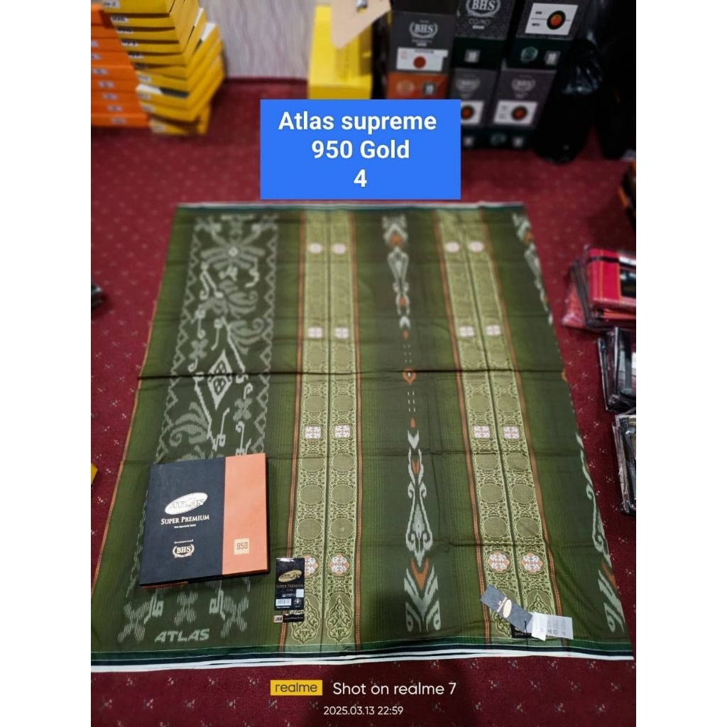 Sarung Atlas super premium 950 gold bahan tetoron rayon motif classic dewasa