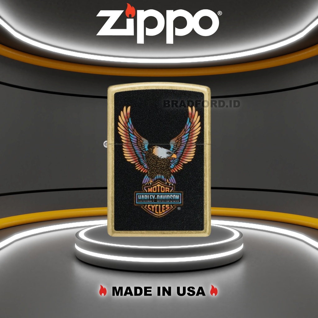 Korek Api Zippo Harley-Davidson® Eagle Design 46678 Original Made In USA