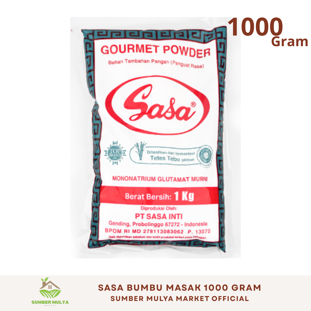 

SASA Penyedap Rasa Micin 1Kg/1000 Gram– MSG Murni 100% – Bumbu Dapur Praktis/Penyedap Rasa Serbaguna – Cocok untuk Semua Masakan/Micin Bubuk Murni Tanpa Campuran/Penyedap Masakan Harian – MSG Berkualitas