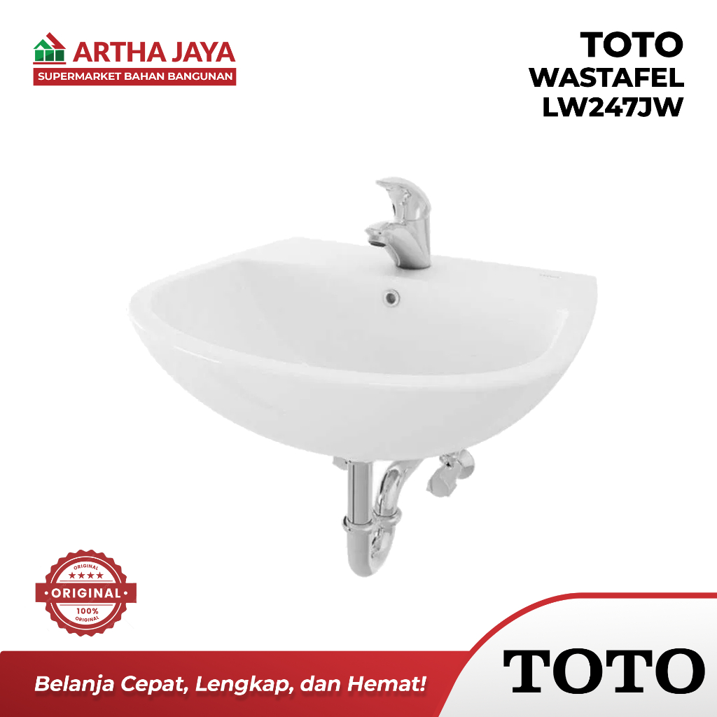 Toto LW247JW Wastafel / Wastafel Gantung LW 247J Putih