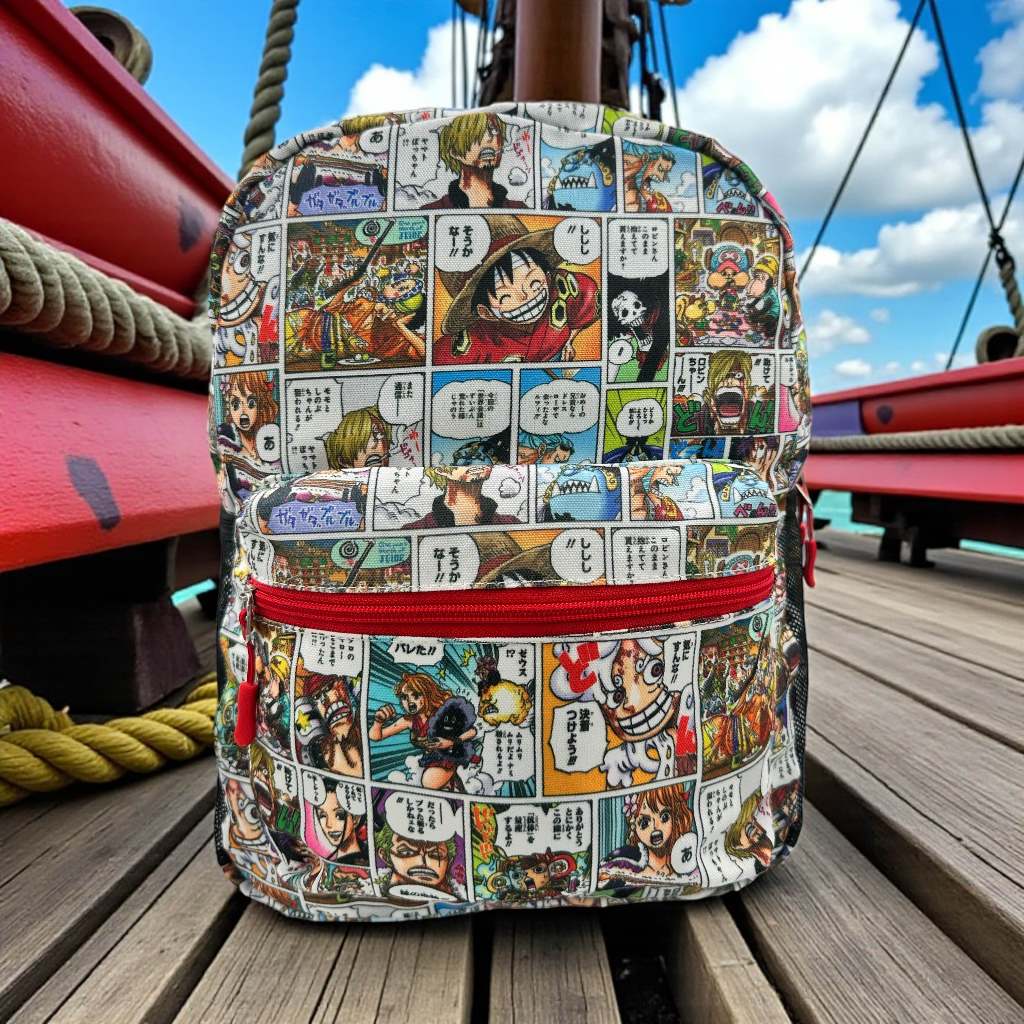 Tas Ransel One Piece Tas Canvas Full Printing Motif One Piece Keren Backpack Sekolah Tas Sekolah Tas