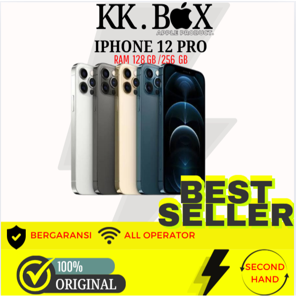 Apple iPhone 12 PRO 128GB 256GB SECOND FULLSET MULUS ORIGINAL GARANSI