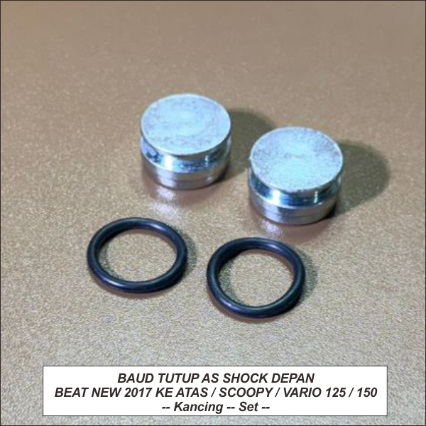 Baud Tutup As Shock Depan Beat New 2017 Ke Atas / Scoopy / Vario 125 / 150 - Kancing -  -- Set / Kan