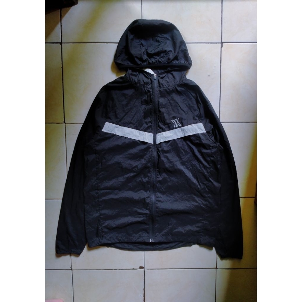 jacket sport xexymix running hoodie hitam