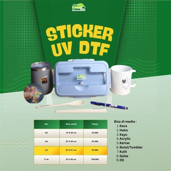 

[PREMIUM] Sticker UV DTF Custom Waterproof Tahan Air & Tahan Gores – Glossy / Matte / 3D