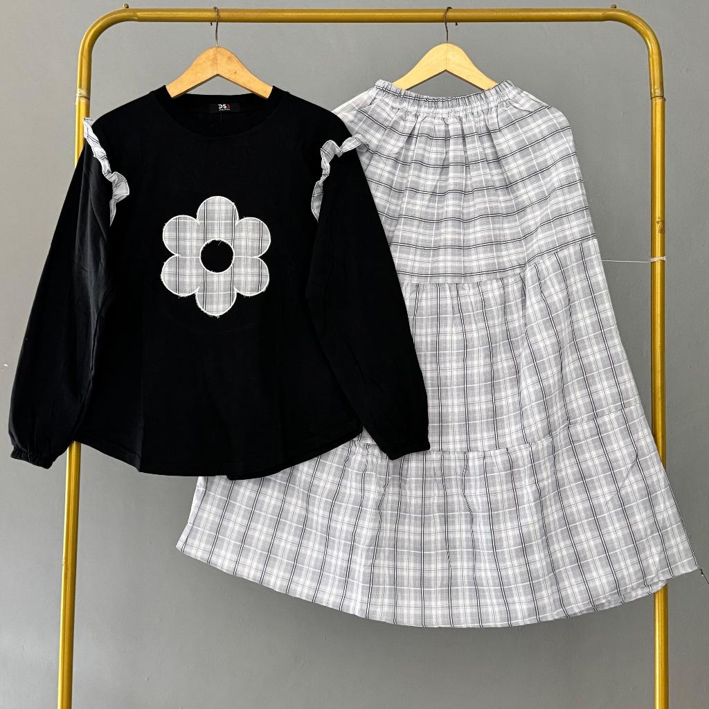 Setelan Rok Wanita Kirana Model Terbaru Rok Cargo Yang Lagi Viral Kekinian