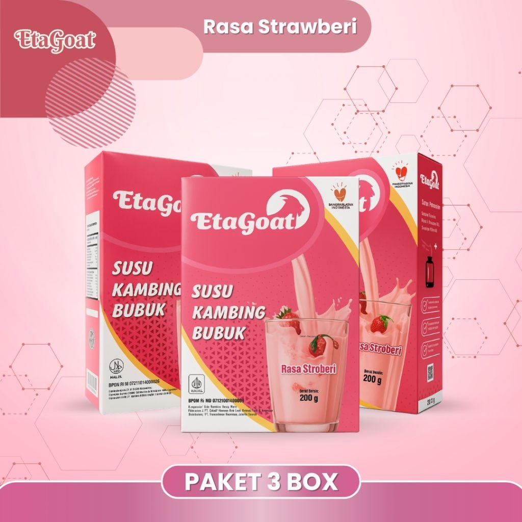 

Susu Etawa Strawberry Glowing | Paket 3 Box