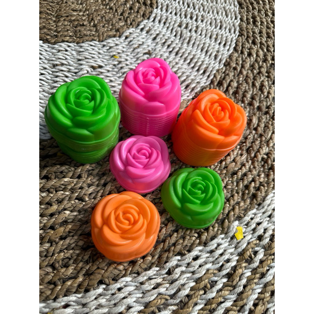 CETAKAN BOLU KUKUS MAWAR CETAKAN APEM CETAKAN JELLY MAWAR 36 pcs