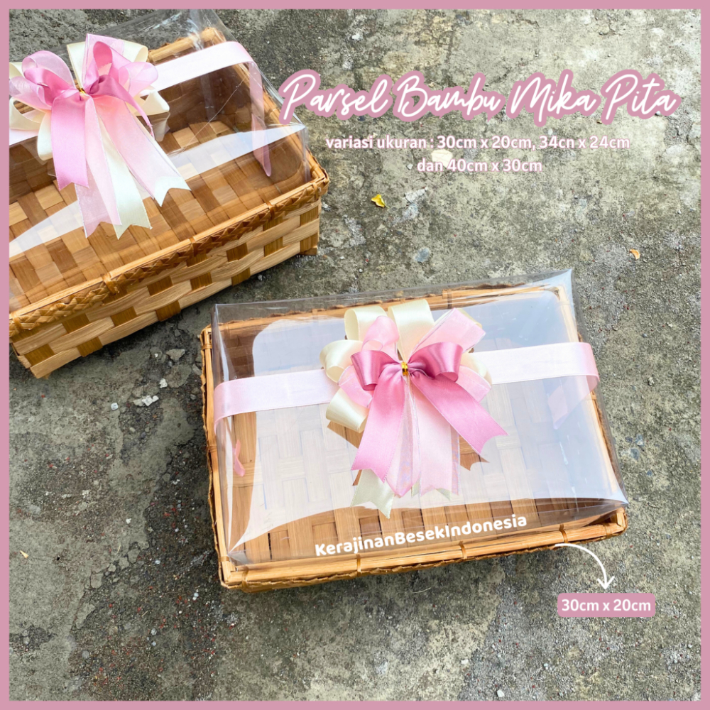READY BOX HANTARAN BONUS PITA (Parsel bambu mika pita) besar makanan hampers seserahan piring bambu