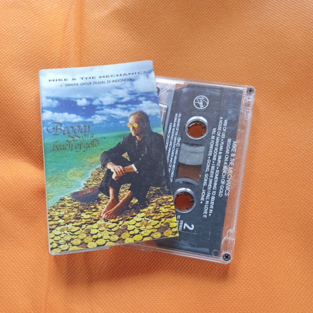 Kaset Mike & The Mechanics Beggar On A Beach of Gold/19945 virgin records mulus