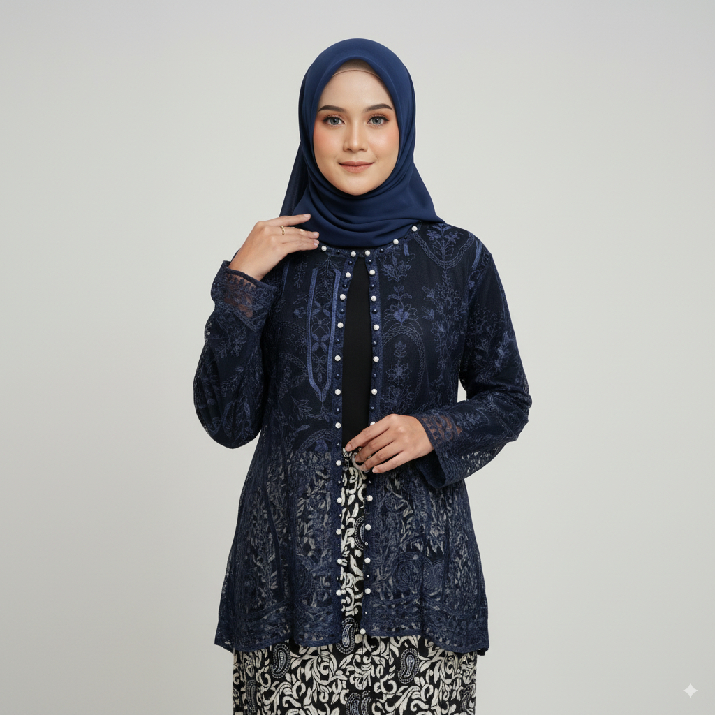 Outer Brukat Full Payet Mutiara Wanita Kekinian || Outer Brukat Etnik Mutiara Untuk Kondangan