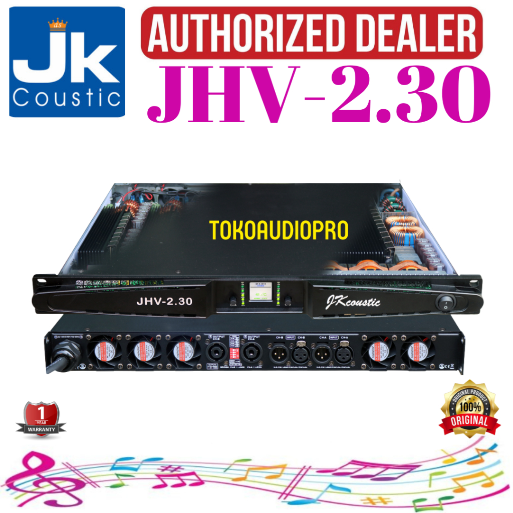 Power Jk Coustic JHV-2.30 Power Amplifer Jk Coustic JHV2.30 Jk Coustic jhv2.30