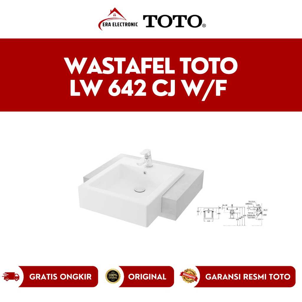 Wastafel Toto Lw 642 CJ body only