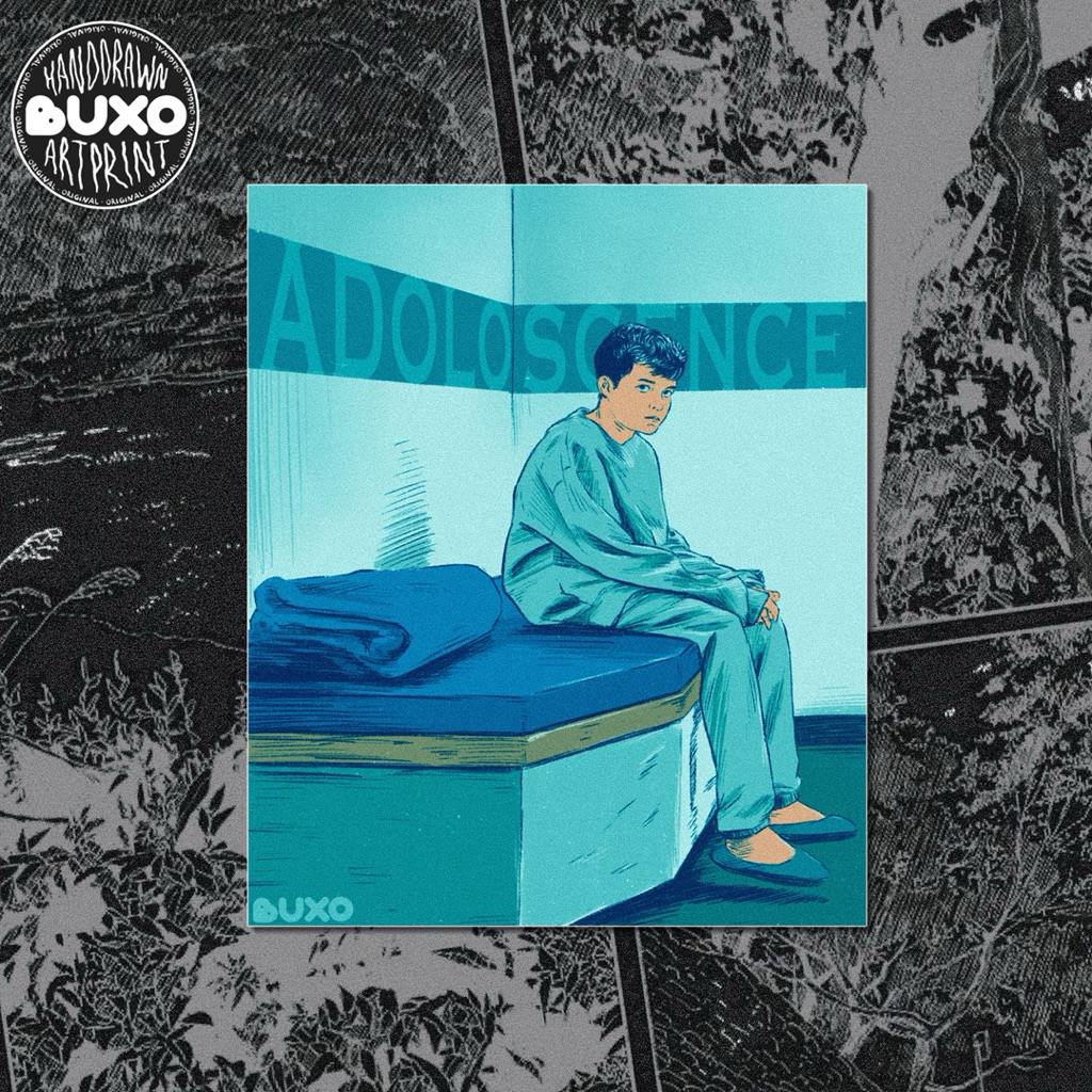 

buxo - ADOLOSCENCE vinyl sticker premium waterproof - film movie lucu unik aesthetic y2k aksesoris laptop gadget tumbler helm