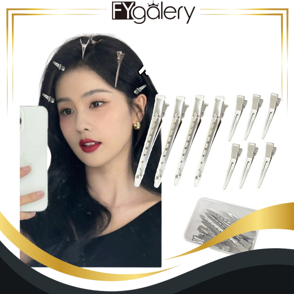FYgalery Jepitan Rambut Bebek Kep Salon Besi Stainless Y3788