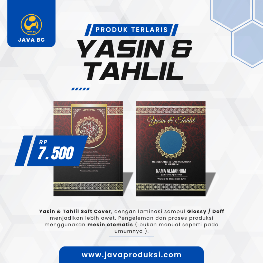 Yasin & Tahlil/ Cetak Yasin 64 halaman & 128 halaman/ Hardcover & Softcover
