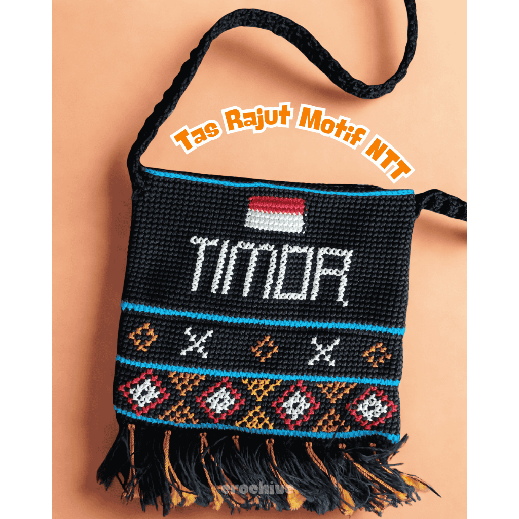 Tas Selempang Rajut Motif NTT