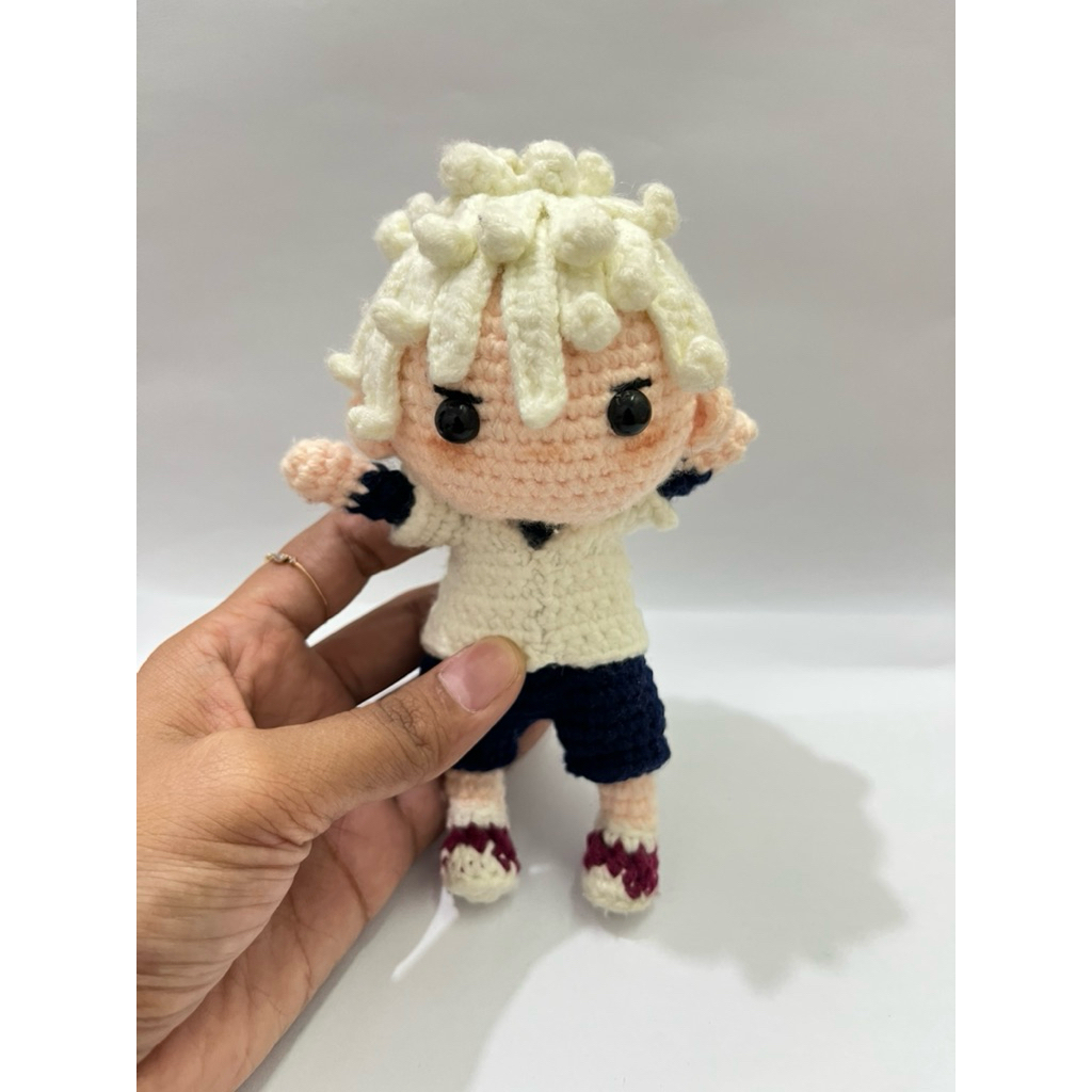 [Cottontales] Boneka Rajut Amigurumi Killua Handmade – Hunter x Hunter Doll – PO / Ready