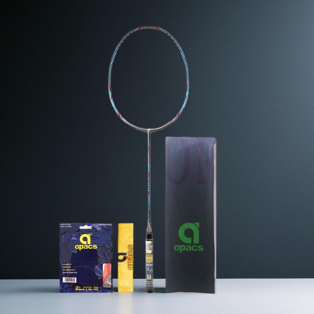 Apacs Feather Weight 65 Bonus Komplit Raket Badminton  Apacs Feather Weight 65