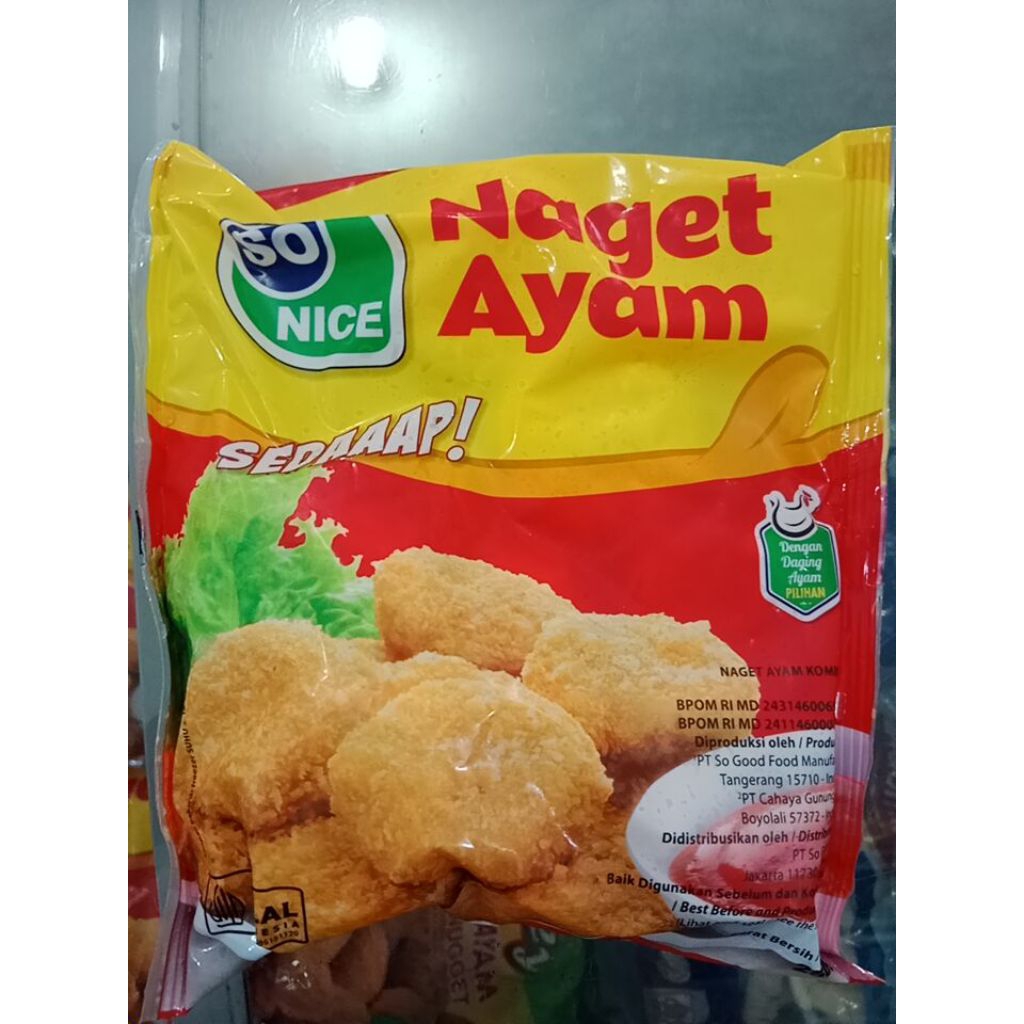 Nugget ayam so nice 250 gr