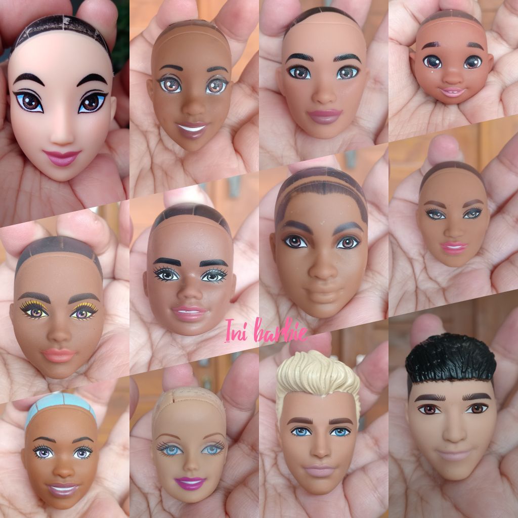 Kepala Boneka Barbie Ori Mattel.