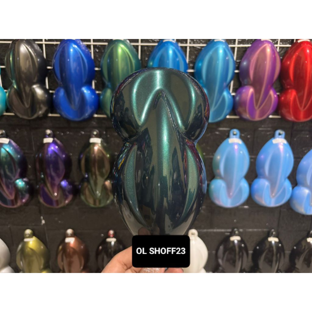 Cat Hijau Botol Metalik PU Polyuretane