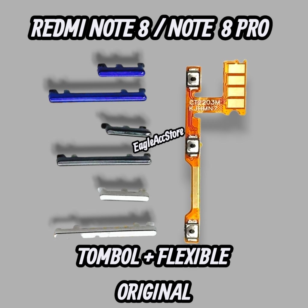 REDMI NOTE 8 |NOTE 8 PRO TOMBOL+ON OFF VOLUME FULLSET ORI