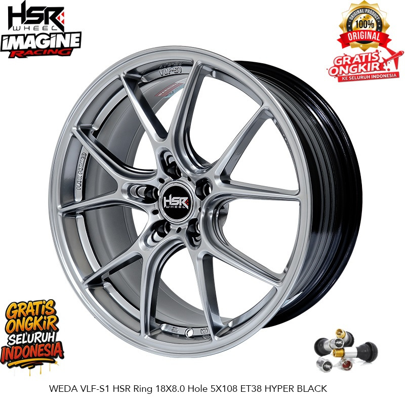 VELG MOBIL R18 HSR WEDA VLF-S1 COCOK UNTUK MOBIL PCD 5X108