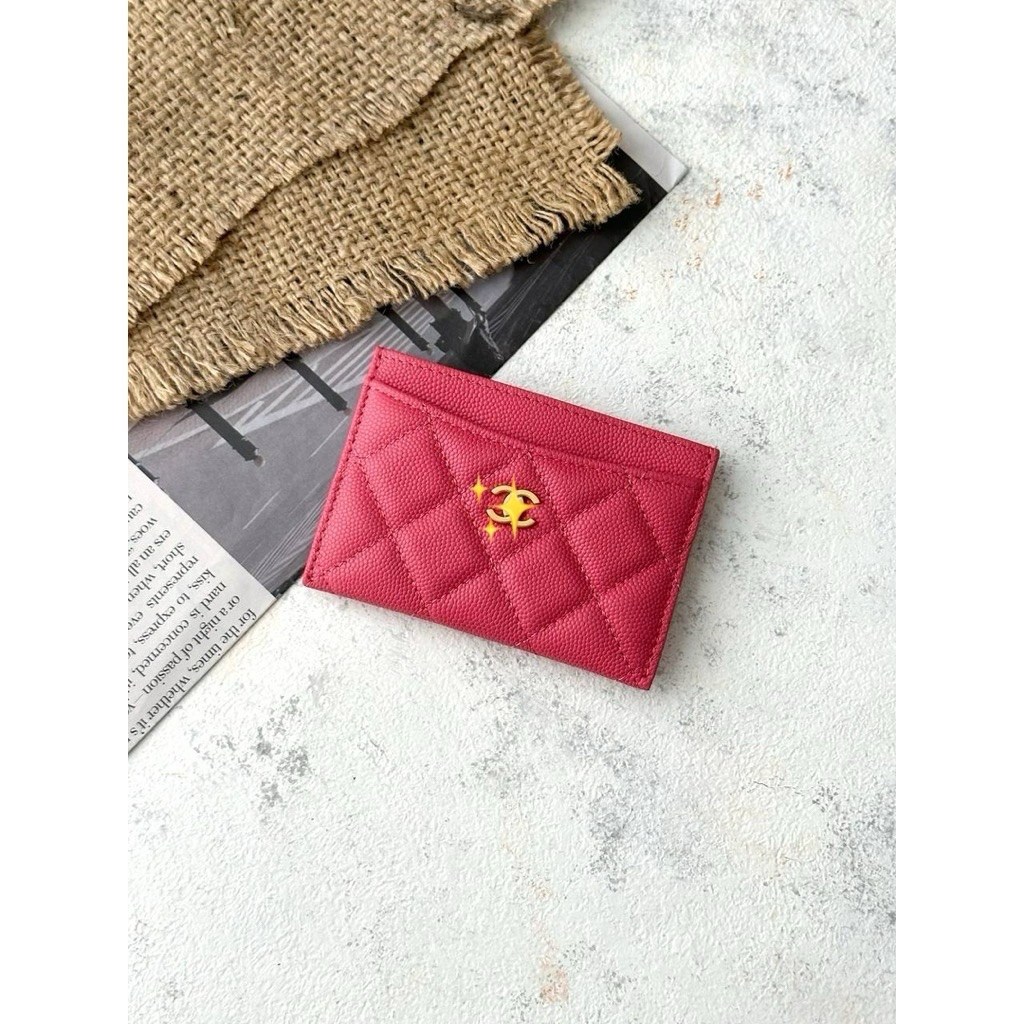 [READY] Chanel Card Holder Red in GHW