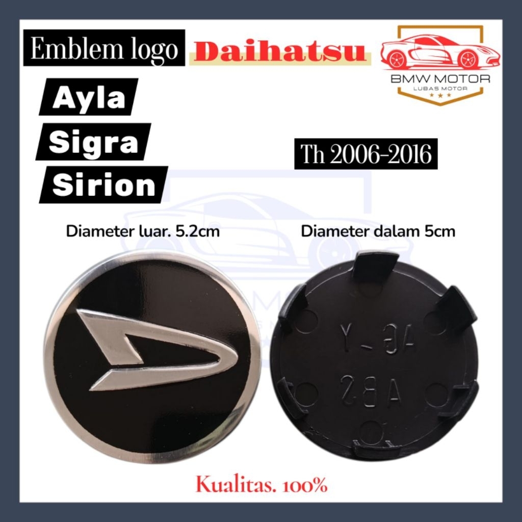 tutup dop roda velg mobil Ayla Sigra serion