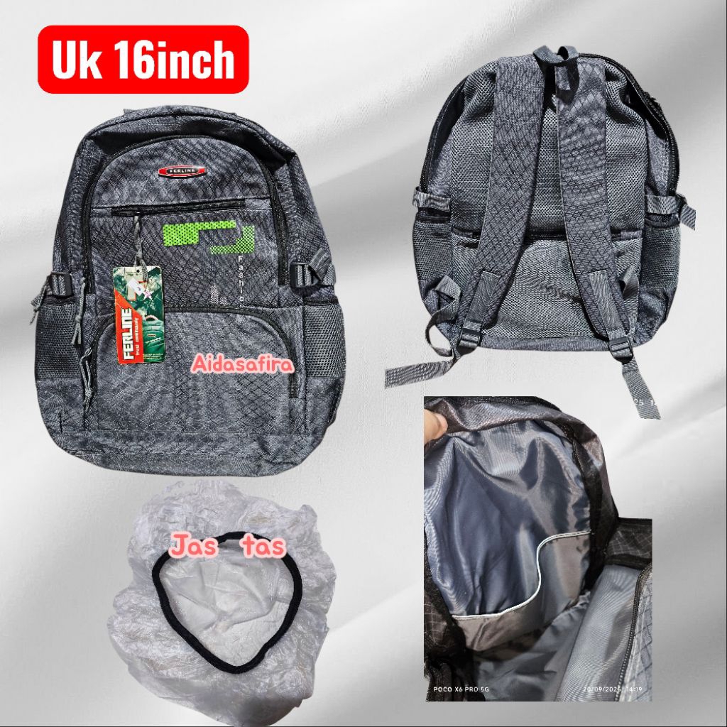 TAS SEKOLAH MERK FERLINE UKURAN 18inch/RANSEL SEKOLAH ANAK