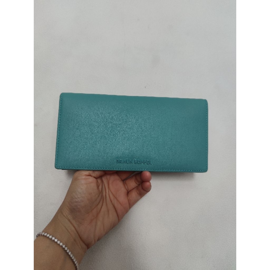 Braun Buffel long wallet tosca biru dompet panjang unisex original 100% preloved