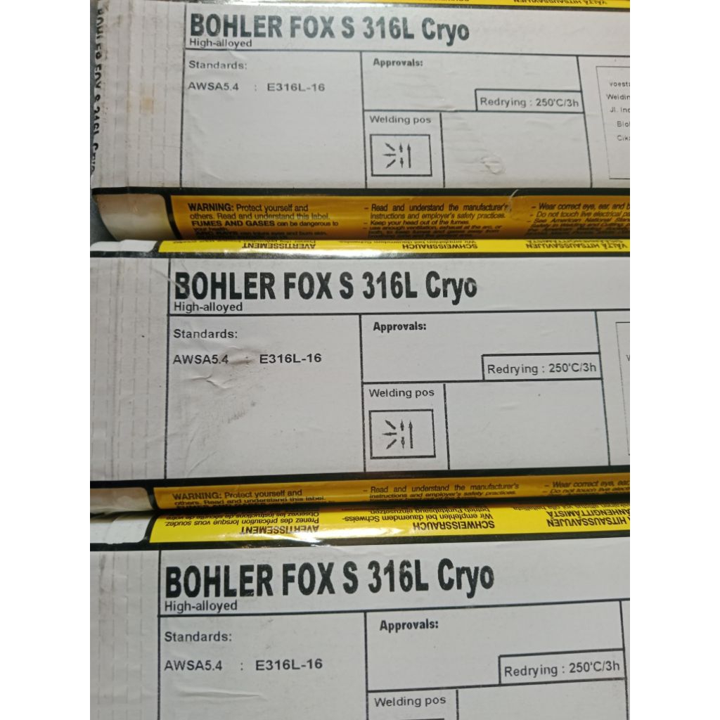 KAWAT LAS STAINLESS STEEL BOHLER-316L Size. 2,5MM HARGA 1/2KG