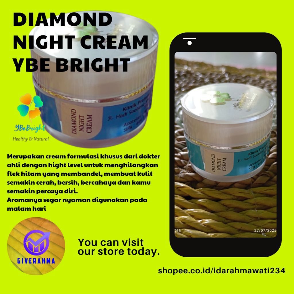 Diamond Night Cream YBE BRIGHT