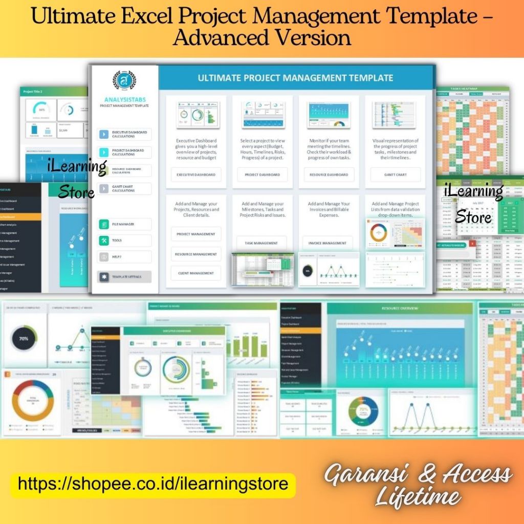 [PS76] Template Ultimate Excel Project Management Template – Advanced Version