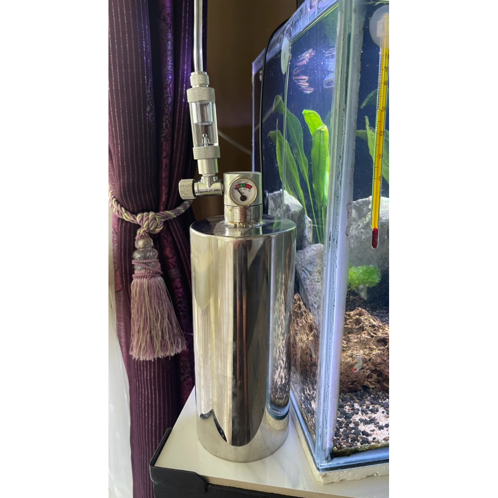 Tabung CO2 Cisod 1Kg Stainless Steel Lengkap Tinggal Pake