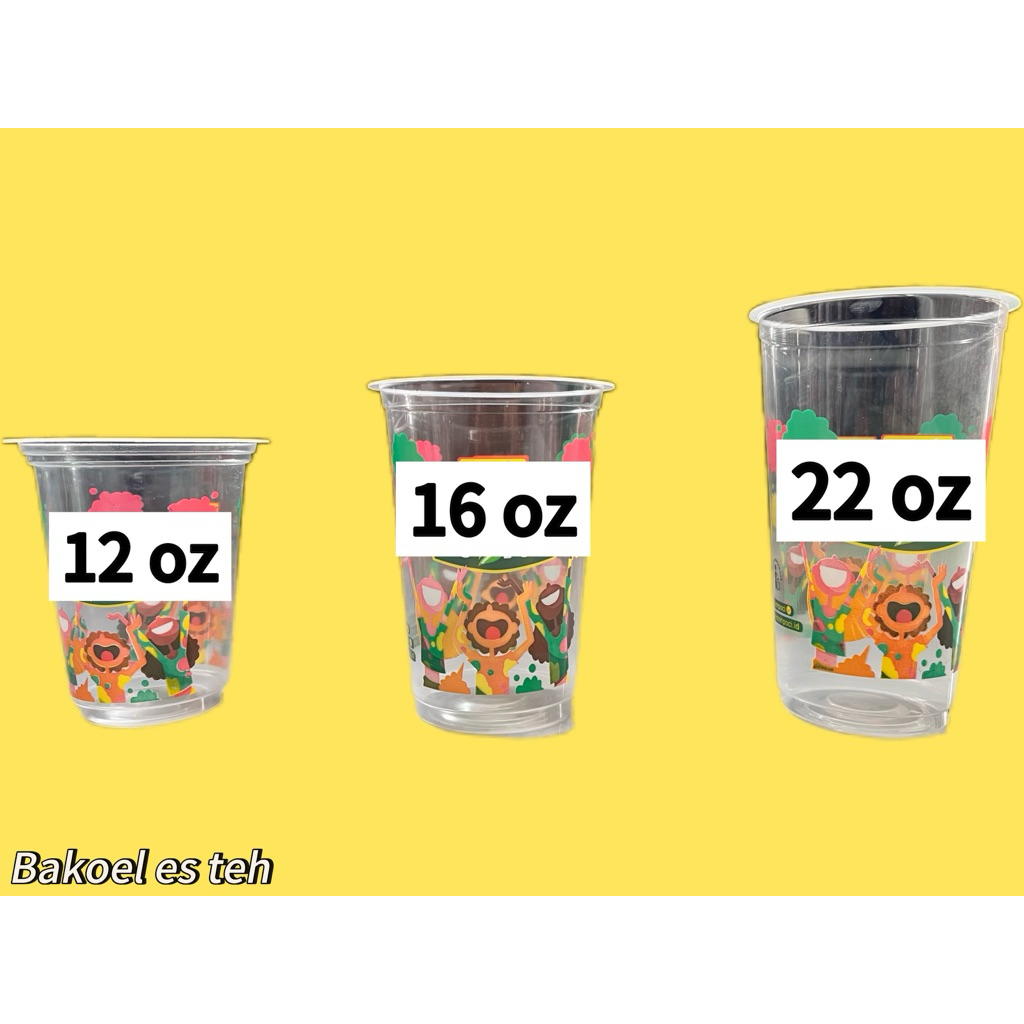 CUP TEH POCI ukuran 12oz 16oz 22oz isi 50pcs