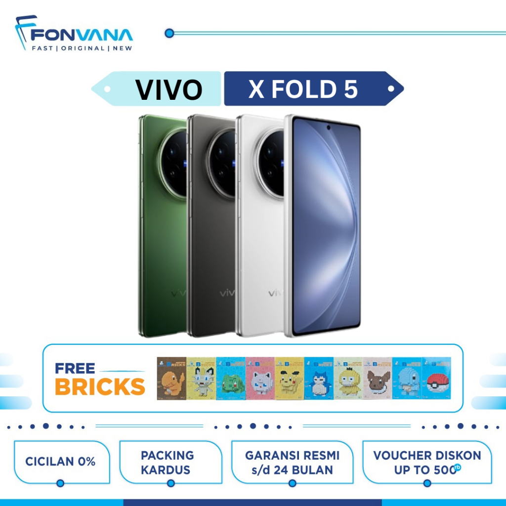 Vivo X Fold 5 RAM 16/512GB - Layar 8.3inch Prosesor Snapdragon 8 Gen 3 6000mAh 80W | Garansi Resmi V