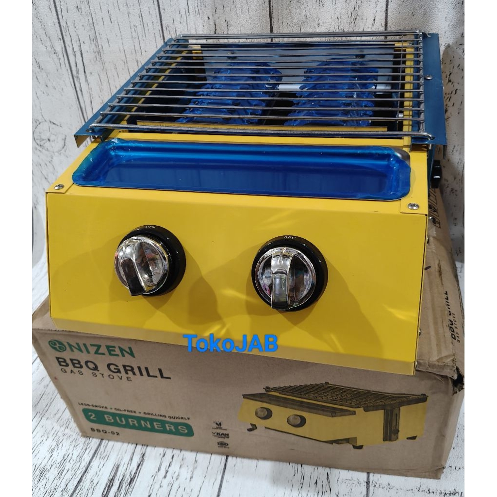 NIZEN bbq grill alat bakar panggangan sosis 2 tungku / 3 tungku