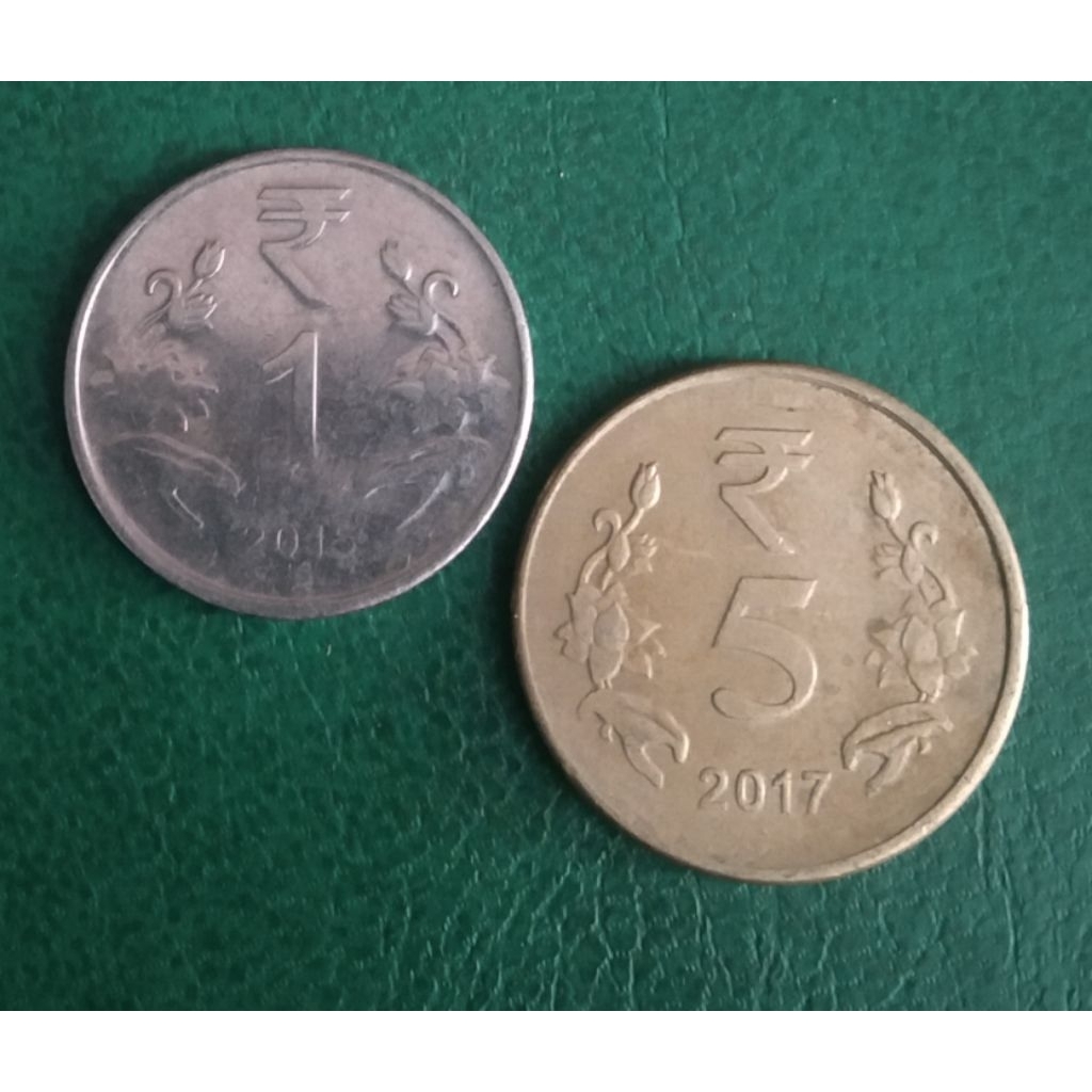 Koin Lawas LN India 1 & 5 Rupee