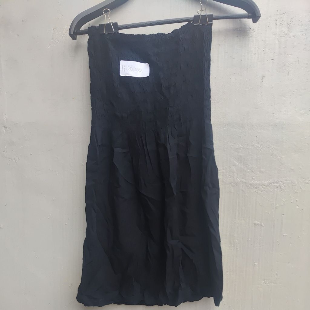 midDress hitam model kemben