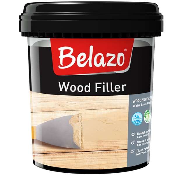 DEMPUL KAYU/WOOD FILLER BELAZO 1KG WATER BASED