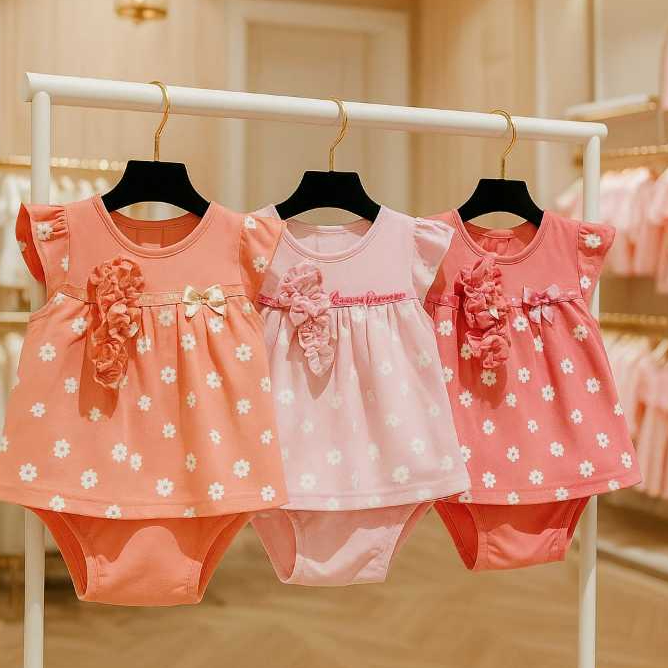 Walton Kids 5883 Setelan Walton Kids Bayi Prempuan Usia 0-6 Bulan Bahan Kaos Adem dan Dijamin Nyaman