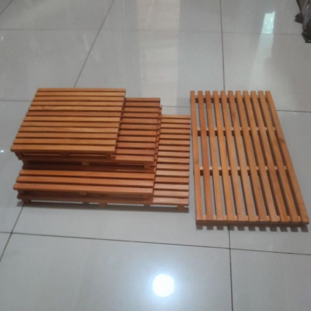 OKK 001.Palet kayu ukuran Besar, Tatatkan Oven dan Microwave, Alas Kompor Gas, kitchenware.