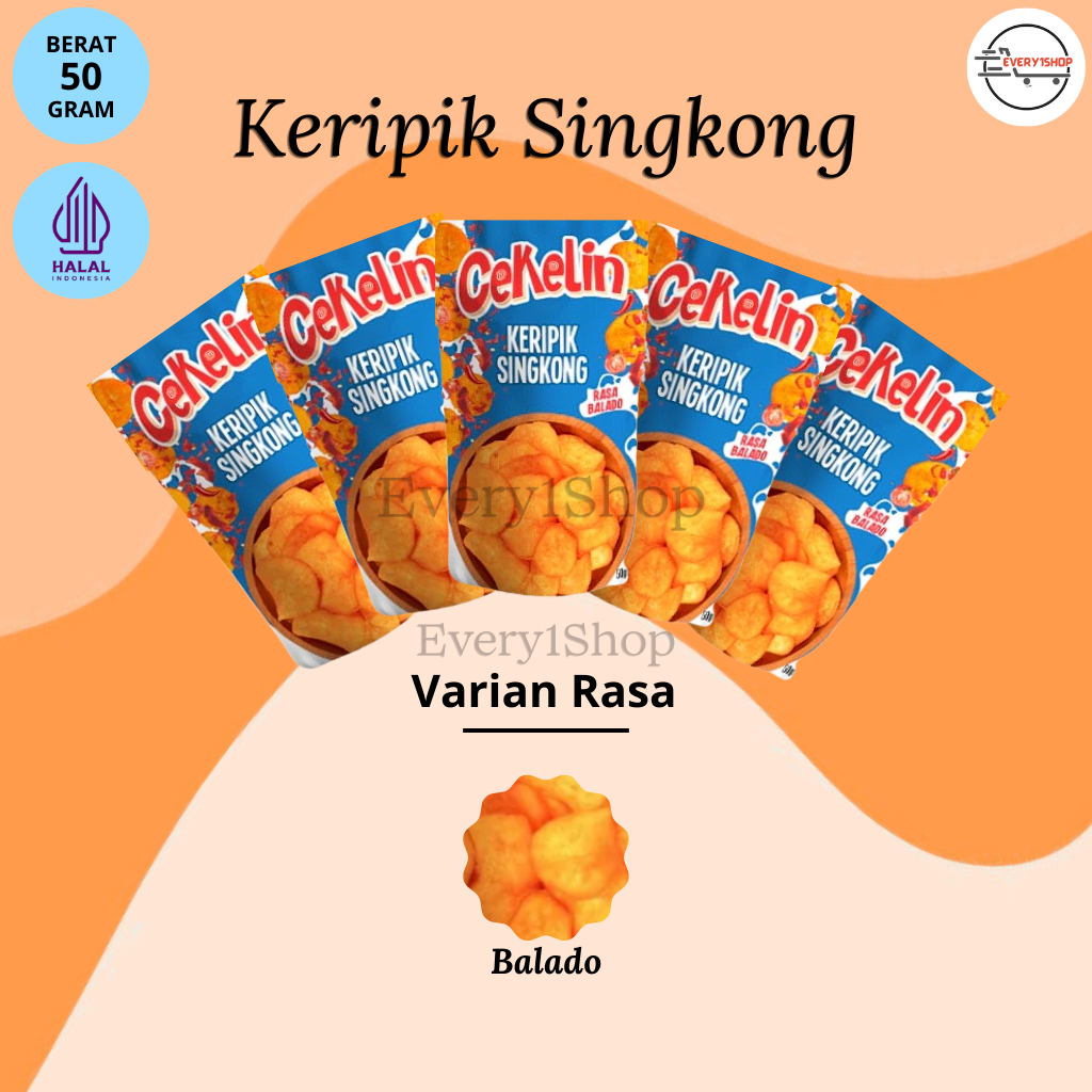 

Keripik Singkong rasa Balado Premium ~ Snack Cekelin