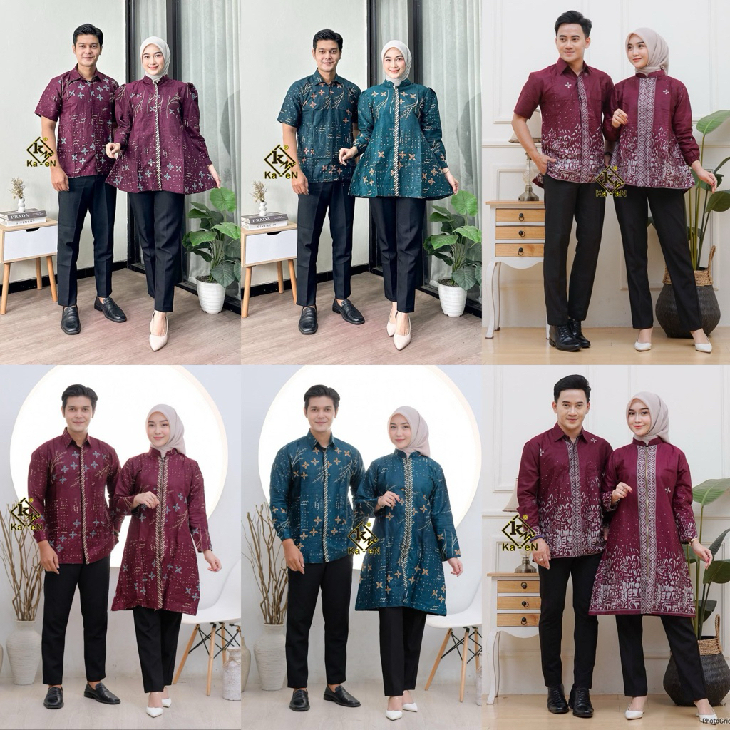 Tunik batik kancing full depan wanita atasan murah COD Atasan batik wanita jumbo blouse wanita dan k