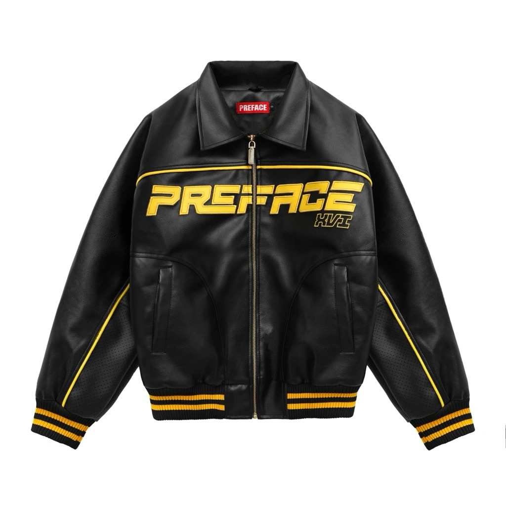[[ORIGINAL 100%]] PREFACE Golden Era Leather Jacket Black