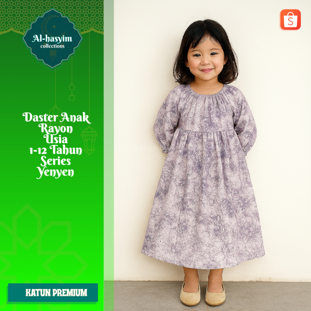 Daster anak | Baju anak perempuan usia 1-12 Tahun Rayon Motif Series Yenyen