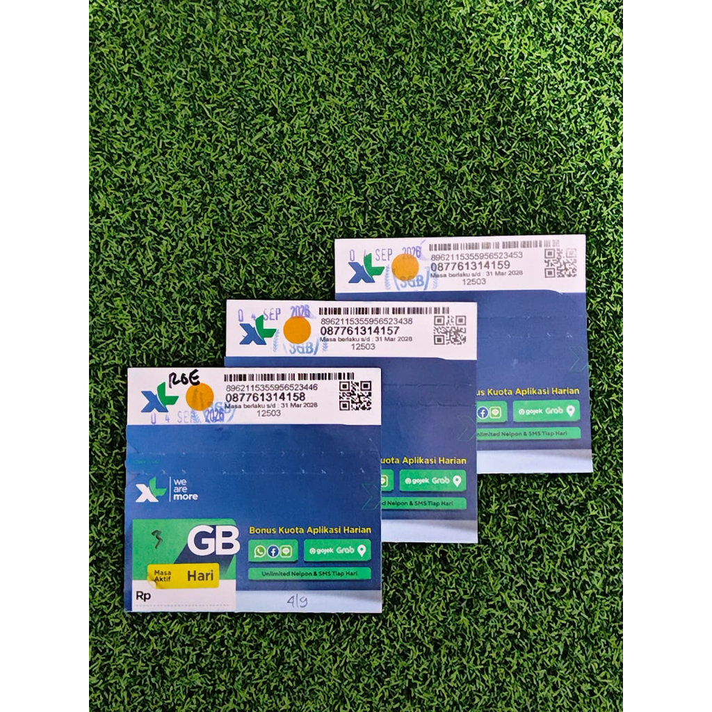 Kartu Perdana Kuota XL 3GB (XS)/ XL 14,5GB (S) Termurah Segel